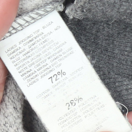 Cluivin Women’s Grey Full Zip Hoodie Size S Cotton Blend Casual