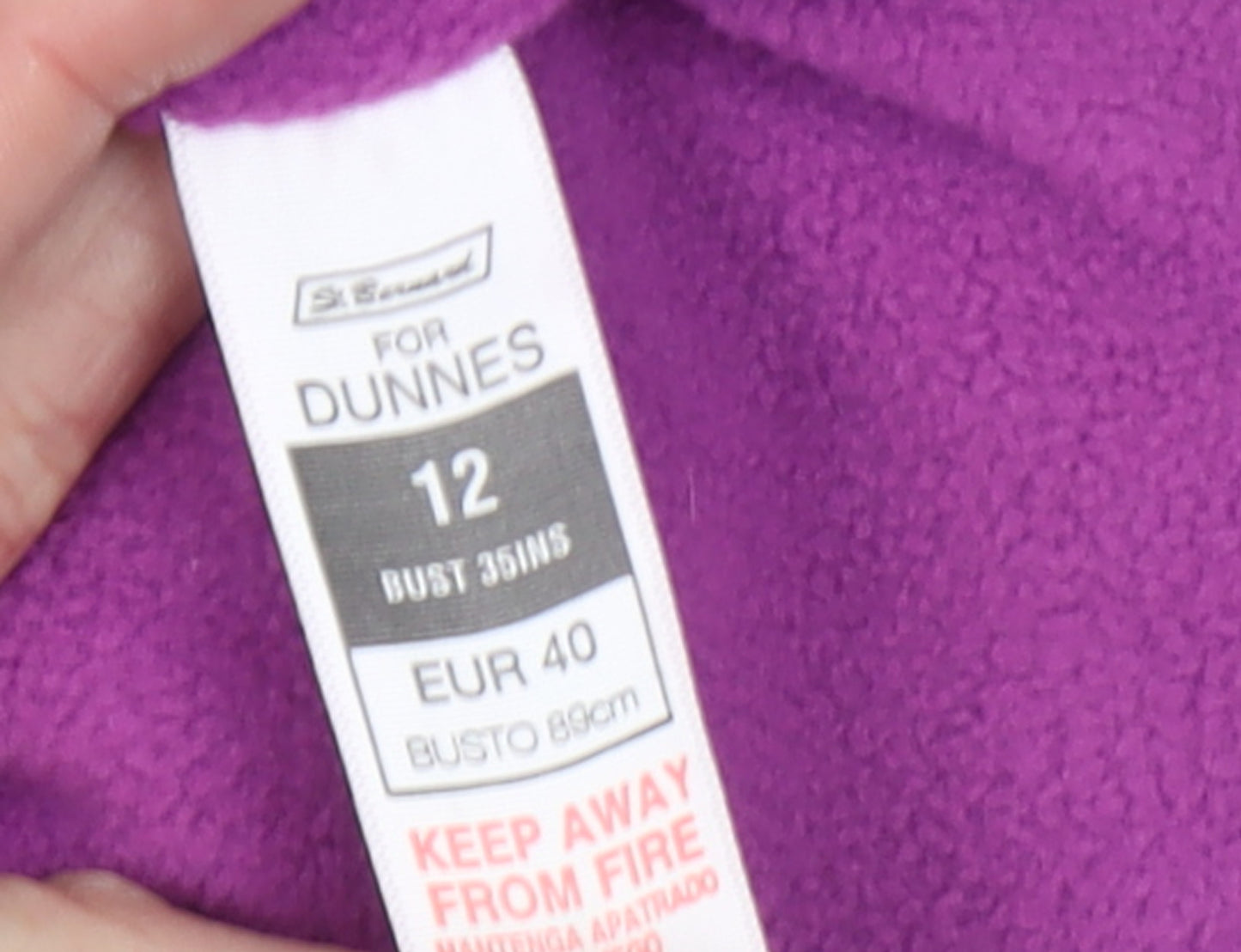 St. Bernard for Dunnes Women’s Purple Puffer Waistcoat Size 12