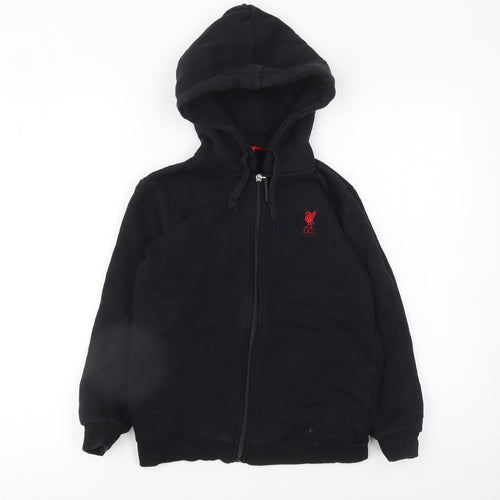 L.F.C. Boys Black Full Zip Fleece Hoodie 9-10 Years Football Logo