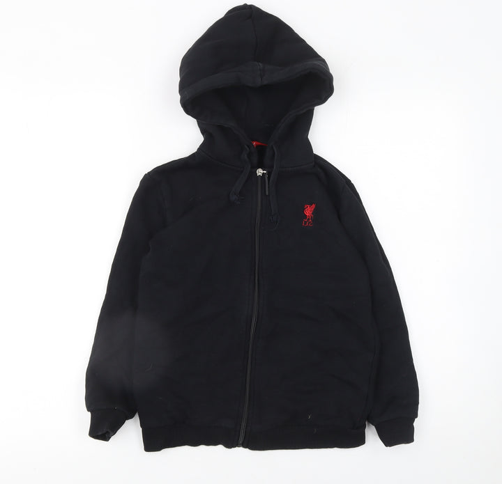 L.F.C. Boys Black Full Zip Fleece Hoodie 9-10 Years Football Logo