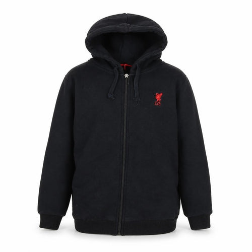 L.F.C. Boys Black Full Zip Fleece Hoodie 9-10 Years Football Logo