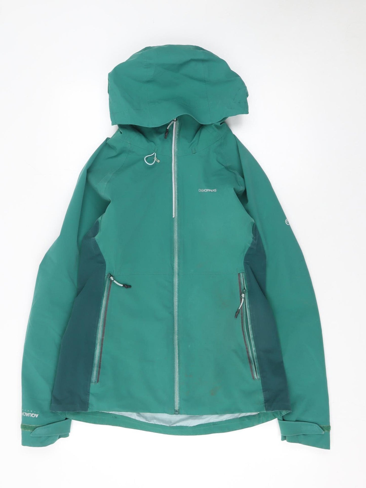 Craghoppers Women's Green Waterproof Hooded Rain Jacket Size 10