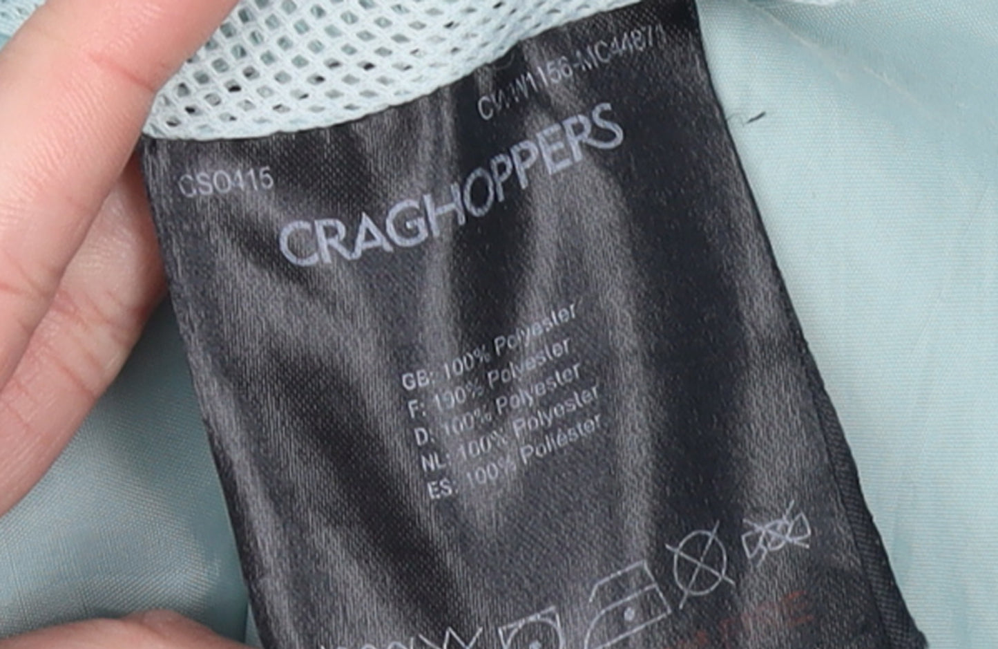 Craghoppers Women's Green Waterproof Hooded Rain Jacket Size 10