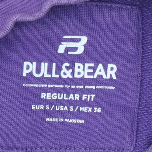 PULL&BEAR Men's Purple Blue Colour Block Sweatshirt Size S Regular Fit