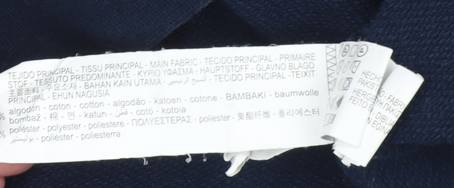 PULL&BEAR Men's Purple Blue Colour Block Sweatshirt Size S Regular Fit