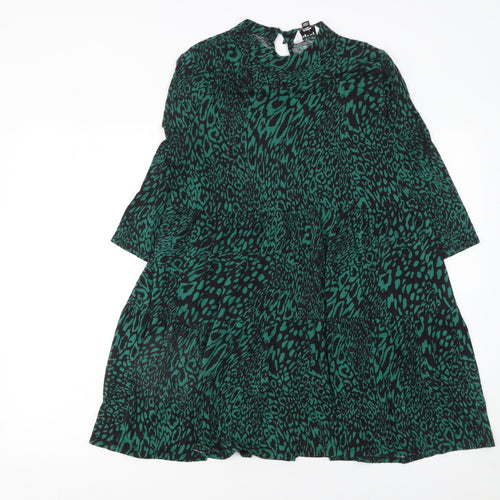 Dorothy Perkins Women’s Green Animal Print Shift Dress Size 14