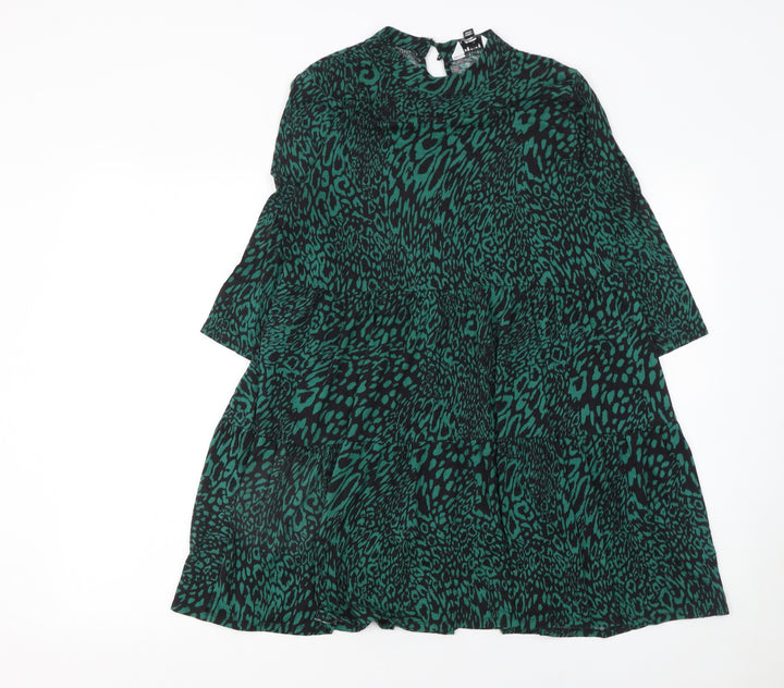 Dorothy Perkins Women’s Green Animal Print Shift Dress Size 14