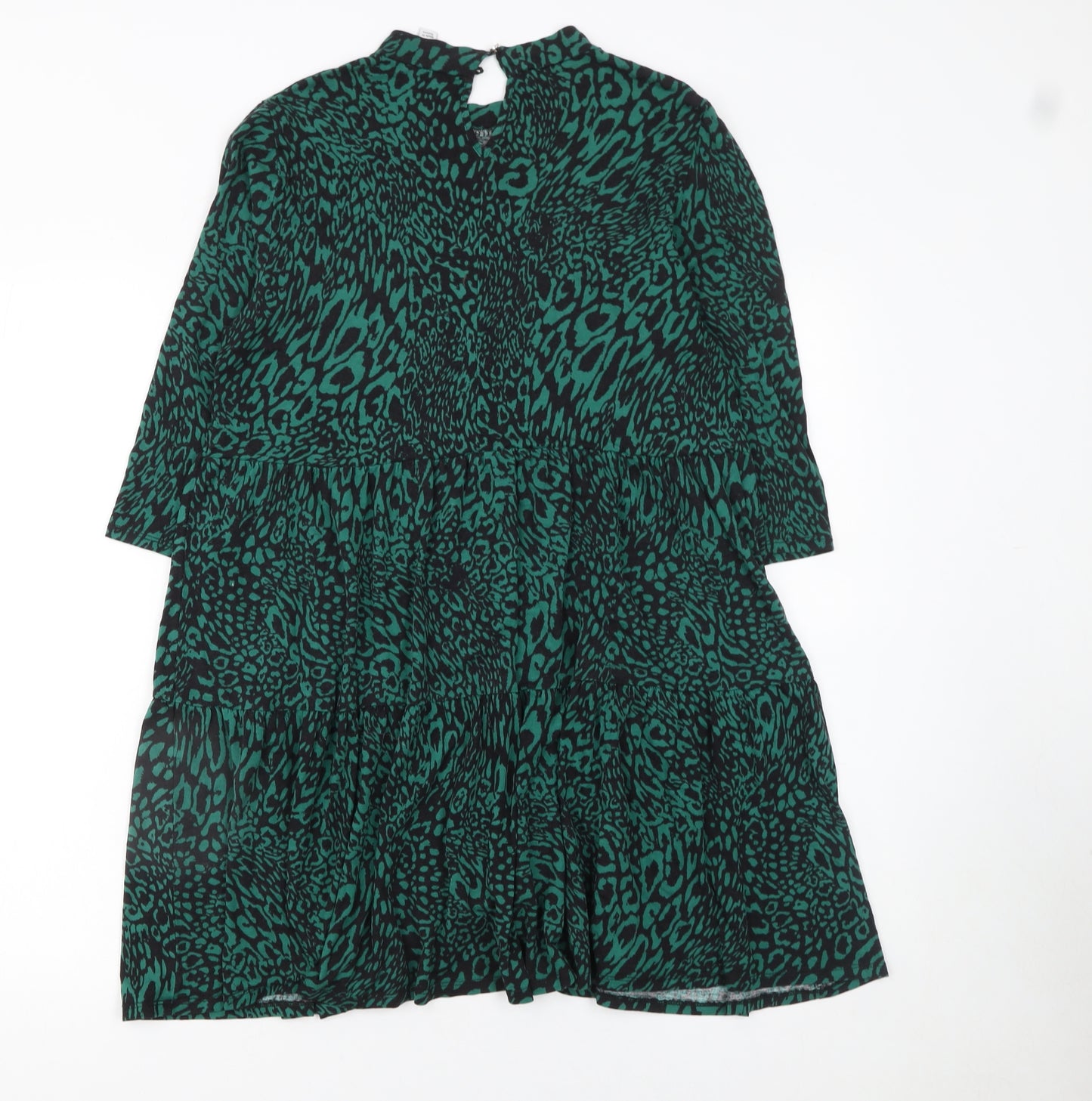 Dorothy Perkins Women’s Green Animal Print Shift Dress Size 14
