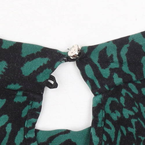 Dorothy Perkins Women’s Green Animal Print Shift Dress Size 14