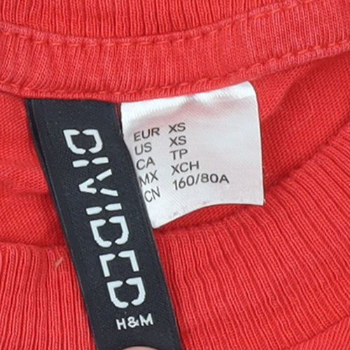 H&M Divided Women's Red USA Orlando Phys Ed Graphic T-Shirt XS