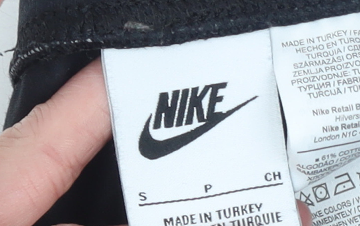 Nike Women’s Black Ankle Leggings Size S Cotton Blend Stretch