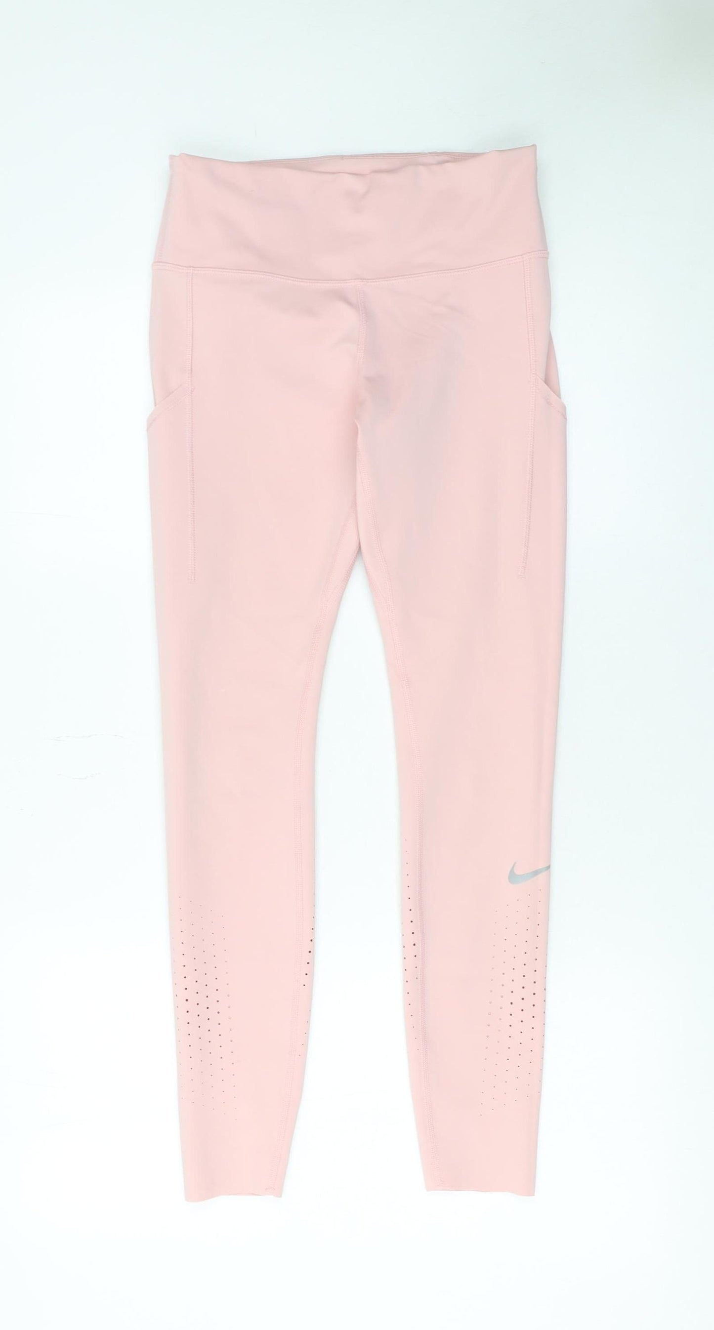 Nike Womens Pink Dri-FIT Leggings M Sports Stretch Trousers