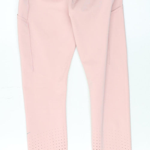 Nike Womens Pink Dri-FIT Leggings M Sports Stretch Trousers