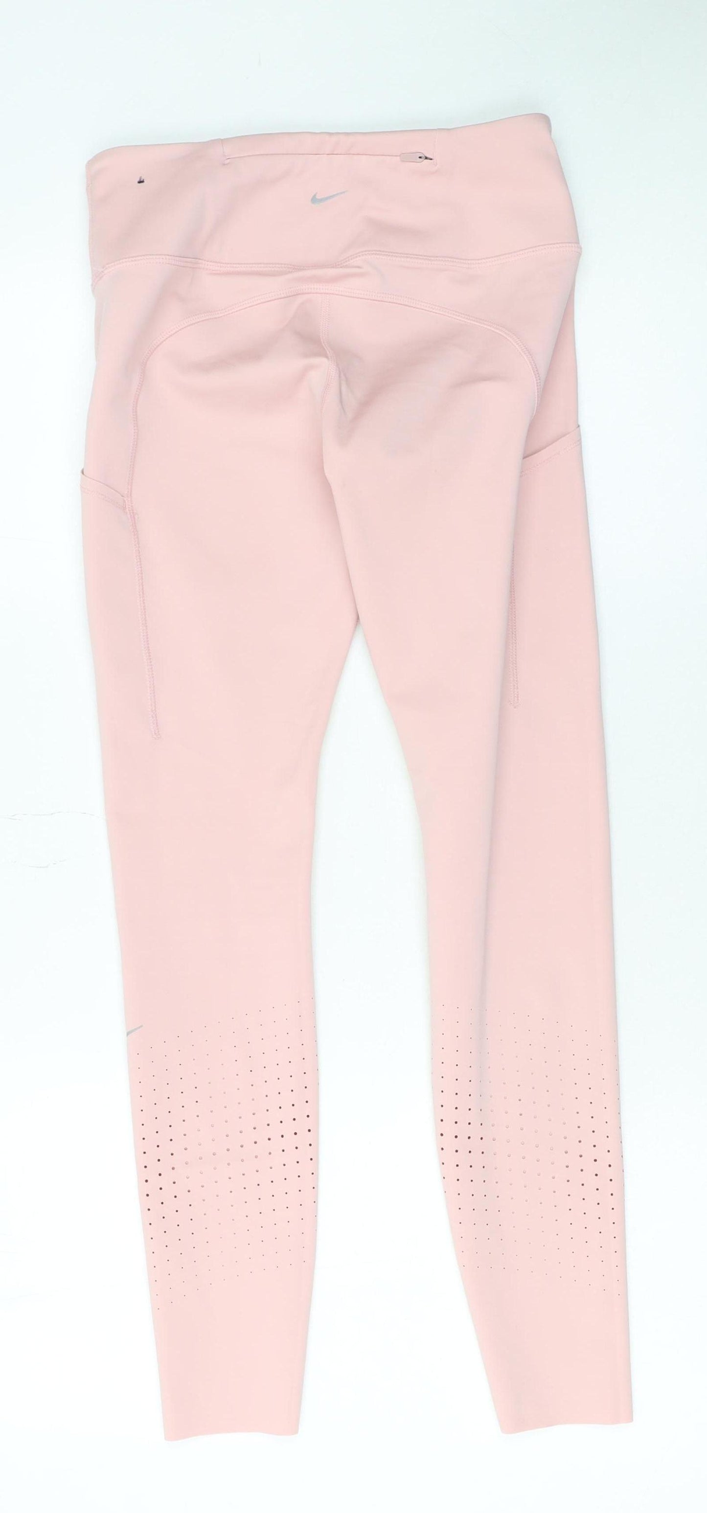 Nike Womens Pink Dri-FIT Leggings M Sports Stretch Trousers