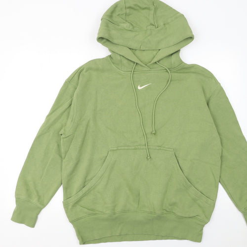 Nike Women’s Green Pullover Hoodie Small Cotton Blend Sweatshirt