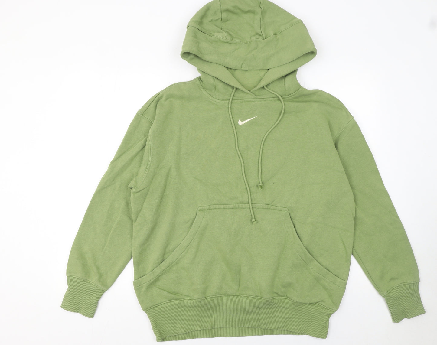 Nike Women’s Green Pullover Hoodie Small Cotton Blend Sweatshirt