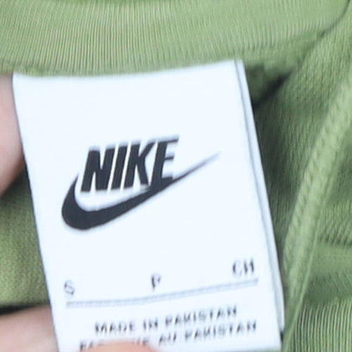 Nike Women’s Green Pullover Hoodie Small Cotton Blend Sweatshirt