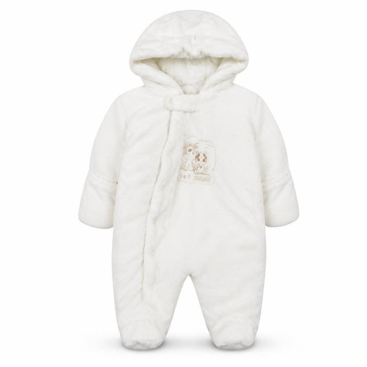 St Bernard Unisex Baby Ivory Fleece Hooded Coverall 6-9 Months