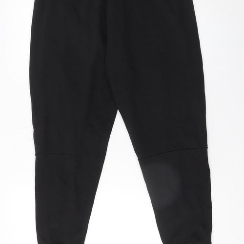 Calvin Klein Men Black Jogger Trousers M Cotton Blend Tapered Fit
