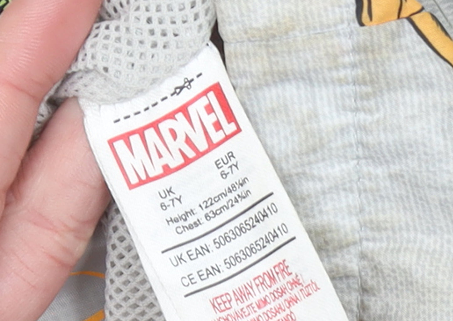 Marvel Boys Multicoloured 6-7 Years Hooded Rain Coat Jacket with Superhero Print