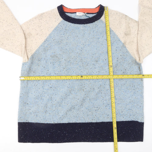 White Stuff Women’s Blue Wool Raglan Jumper Size 20