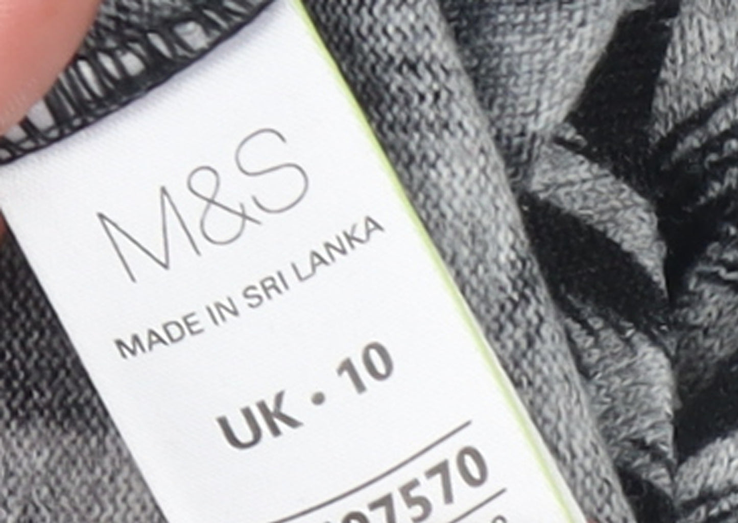 Marks and Spencer Womens Black Animal Print Tunic Top Size 10