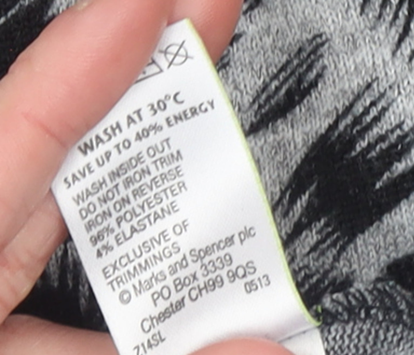 Marks and Spencer Womens Black Animal Print Tunic Top Size 10