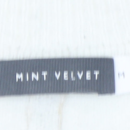 Mint Velvet Women’s Beige Striped Alpaca Blend V-Neck Jumper M