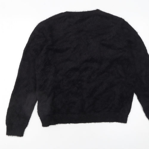 Lipsy Women Black Christmas Candy Kisses Jumper Size 14