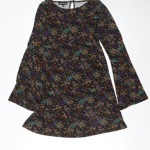 Warehouse Women’s Multicoloured Floral A-Line Dress UK 10