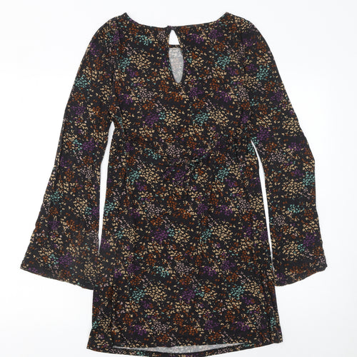 Warehouse Women’s Multicoloured Floral A-Line Dress UK 10