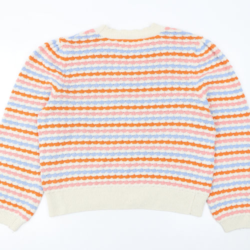 Tu Women’s Multicoloured Striped Knit Jumper Size 20 Crew Neck