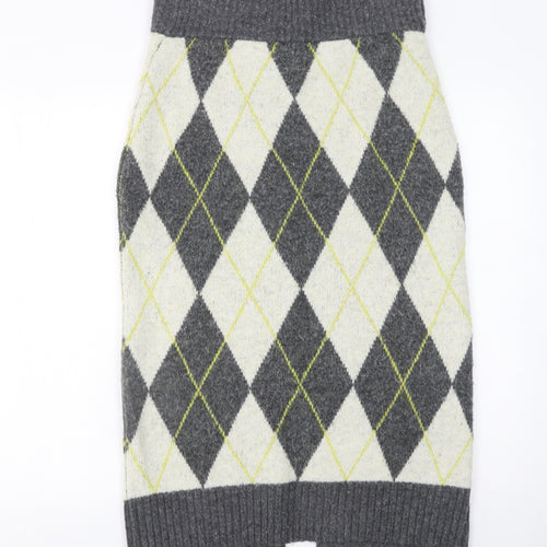 Pringle of Scotland x H&M Women's Grey Argyle Wool Blend Pencil Skirt Size M