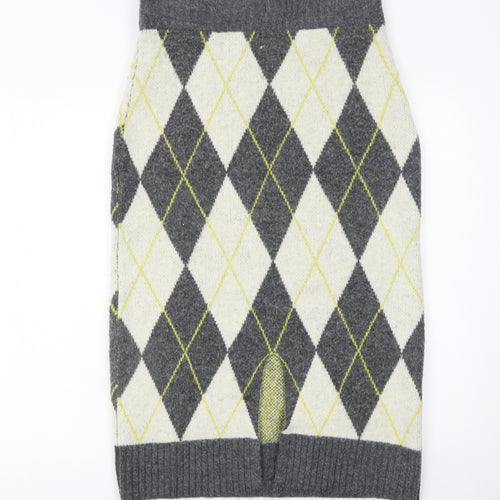 Pringle of Scotland x H&M Women's Grey Argyle Wool Blend Pencil Skirt Size M