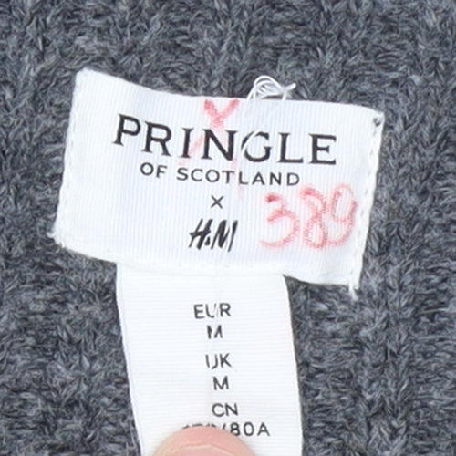Pringle of Scotland x H&M Women's Grey Argyle Wool Blend Pencil Skirt Size M