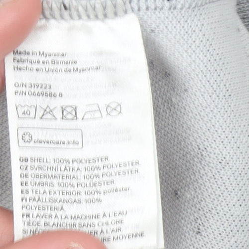 H&M Men's Grey Pullover Sweatshirt M Regular Fit Crew Neck