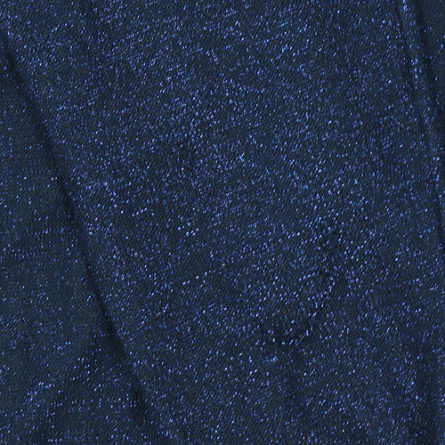 Next Women Blue V-Neck Glitter Knit Jumper Size 8