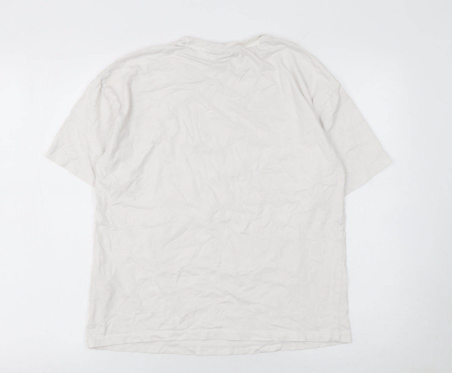Primark Women’s White Ice Cube Graphic T-Shirt XS Cotton Casual
