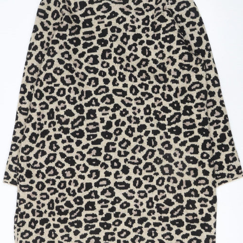 Next Women’s Beige Leopard Print XL Long Sleeve Knit Jumper