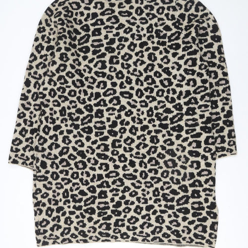 Next Women’s Beige Leopard Print XL Long Sleeve Knit Jumper