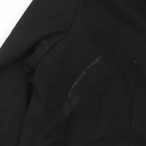 H&M Women's Black L Regular Fit Two-Button Blazer Jacket