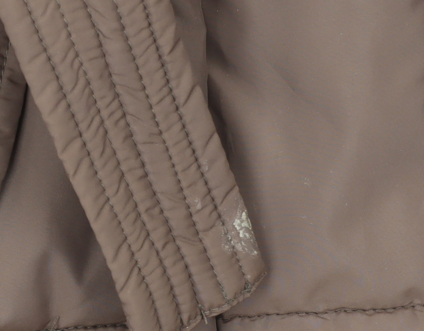 Go.G.G Women Brown Belted Puffer Coat M Mid-Length Quilted Winter Jacket