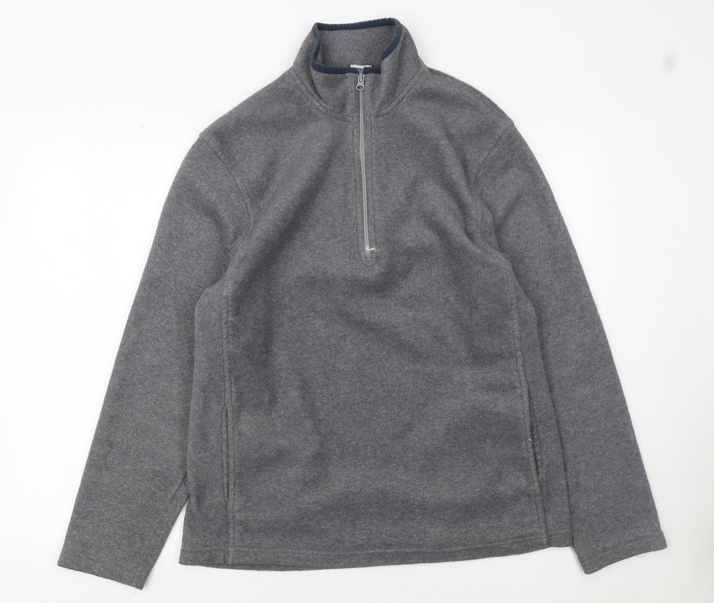 Old Navy Men's Grey Fleece 1/4 Zip Pullover Jacket M