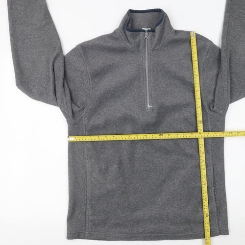 Old Navy Men's Grey Fleece 1/4 Zip Pullover Jacket M