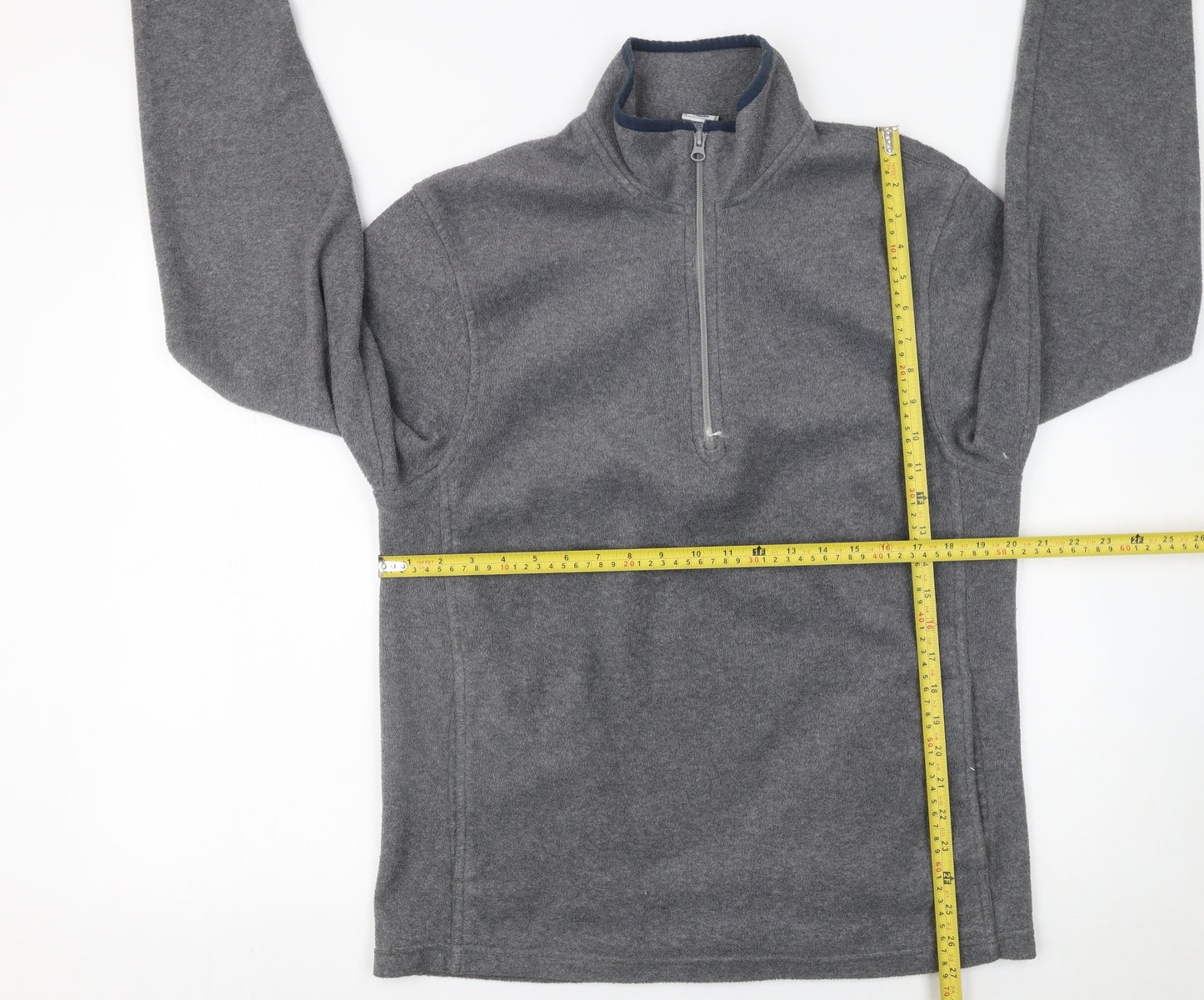 Old Navy Men's Grey Fleece 1/4 Zip Pullover Jacket M