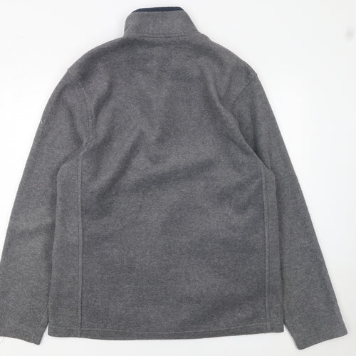 Old Navy Men's Grey Fleece 1/4 Zip Pullover Jacket M