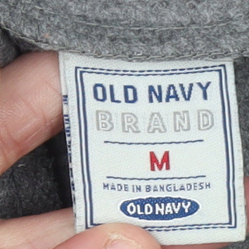 Old Navy Men's Grey Fleece 1/4 Zip Pullover Jacket M