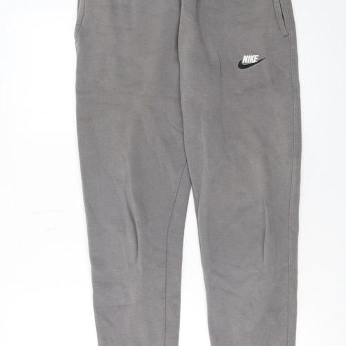 Nike Men’s Grey Jogger Sweatpants Size S Fleece Tapered Fit