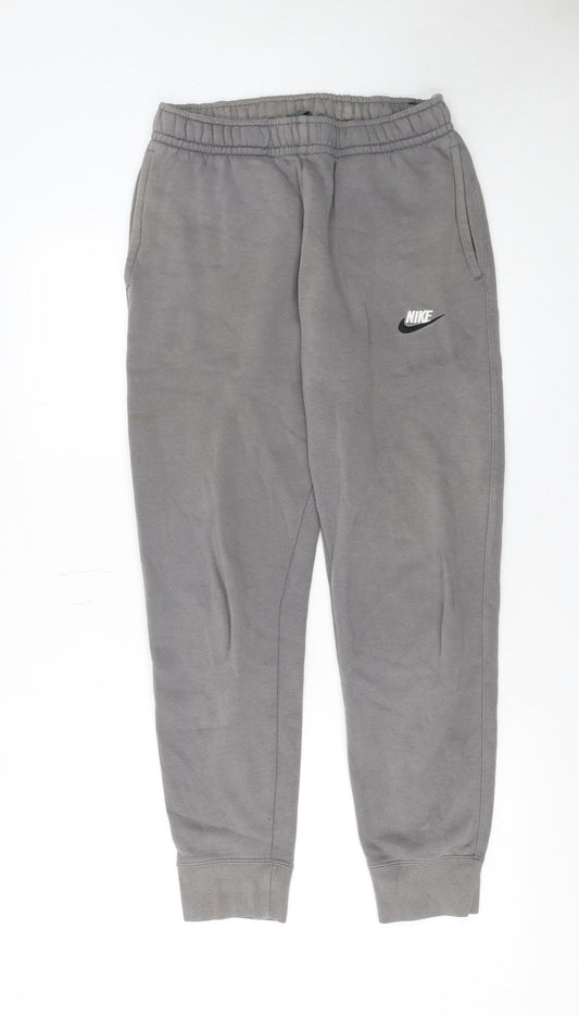Nike Men’s Grey Jogger Sweatpants Size S Fleece Tapered Fit
