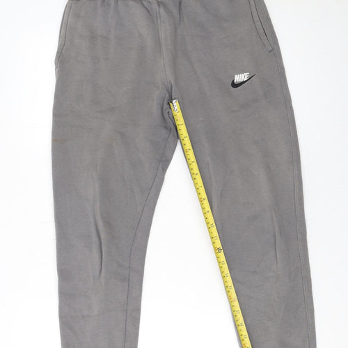 Nike Men’s Grey Jogger Sweatpants Size S Fleece Tapered Fit